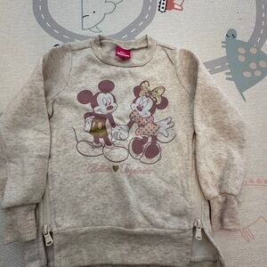 Disney Kids Beige Mickey and Minnie Sweatshirt (4T)